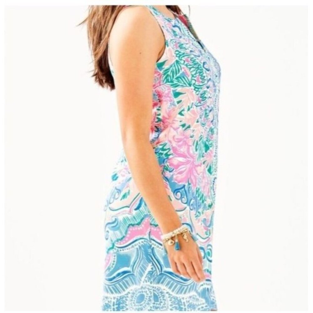 Lilly Pulitzer Women's Multicolor Cotton Kelby Shift Dress Hot Tamale Sz 6 2451 - Picture 6 of 14